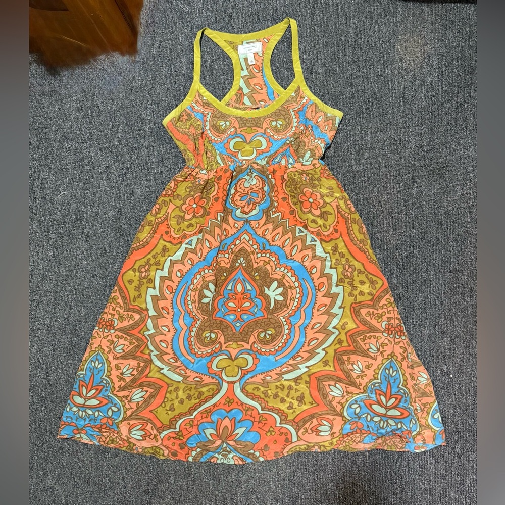 Moulinette Soeurs Yellow and Blue Paisley  Dress